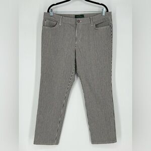 Lauren Jeans Co.‎ Ralph Lauren black and white striped stretch jeans